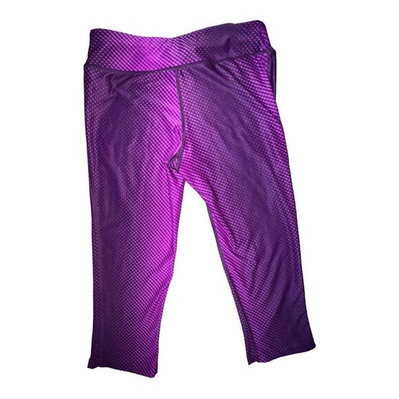 The North Face Pulse Capri Leggings Purple Small EUC - Picture 2 of 6